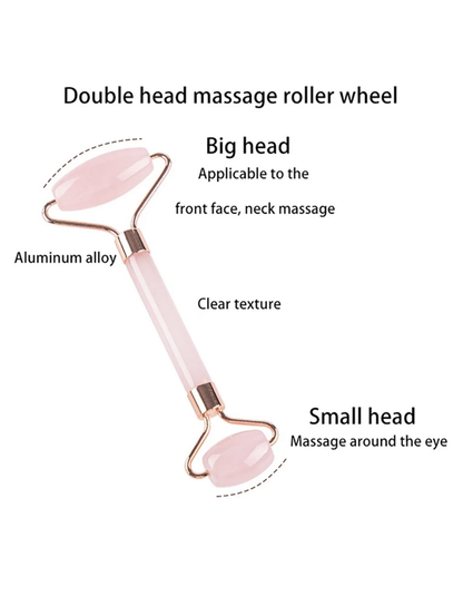BODY QUEEN FACE – masažni valjček in Gua Sha, roza