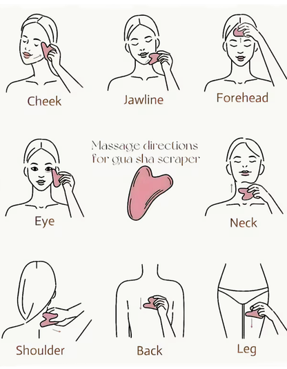 BODY QUEEN FACE – masažni valjček in Gua Sha, roza