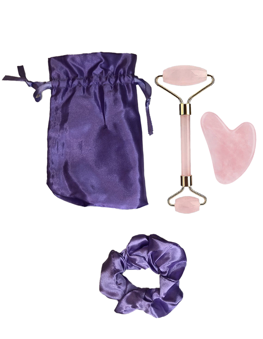 BODY QUEEN FACE – masažni valjček in Gua Sha , roza